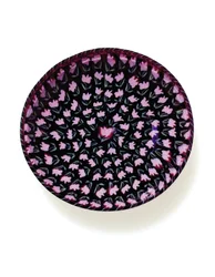 Plat "murrine" à tulipe