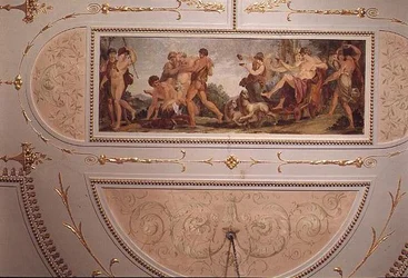 Plafond de la salle de musique pompéienne