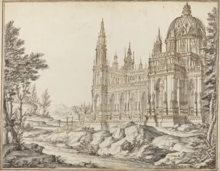 Cathédrale dans un paysage