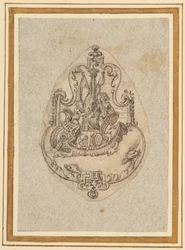 Conception pour un pendentif représentant Bacchus en mer