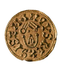 Tremissis (ou triens) du roi Sisenand, frappé à Tarraco, Espagne, VIIe siècle