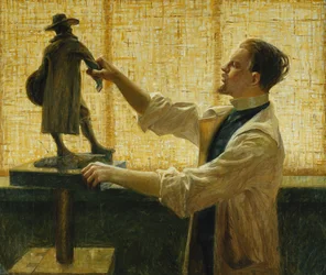 Le sculpteur Carl Eldh dans son atelier, 1908