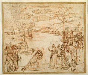 Le cardinal Bessarion présentant à trois représentants de la Scuola della Carità à Venise le reliquaire avec un fragment de la Vraie Croix