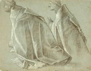 Carpaccio - Étude de deux clercs agenouillés (recto), 1507-1508