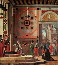 Cycle de la vie de Sainte Ursule, deuxième tableau: Adieu (ou départ) des ambassadeurs