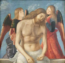 Christ mort soutenu par deux anges