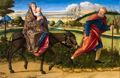 La fuite en Égypte, vers 1516-1518 (huile sur bois)
