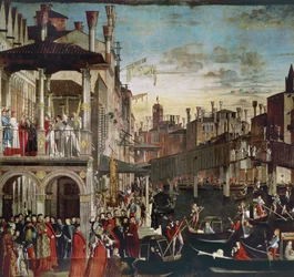Le Miracle de la relique de la Vraie Croix sur le pont du Rialto, 1496