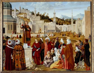 La prédiction de Saint Étienne à Jérusalem (détail)