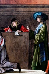 Le départ des ambassadeurs anglais, vers 1495 (huile sur toile)