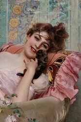 Dame avec un Petit Chien (détail)