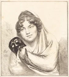 Fille avec un masque