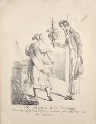 Le bouquet de la marraine, vers 1800-1825