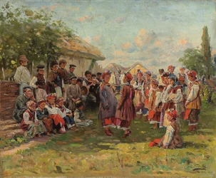 Festival dans un village ukrainien, vers 1882-1917
