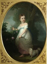 Portrait de Yelena Naryshkina enfant, début des années 1790