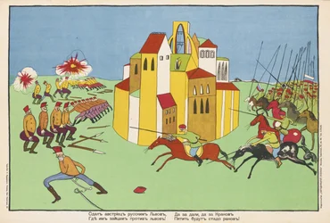 Les Autrichiens ont rendu Lvov aux Russes... Affiche, 1914