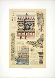 Anciennes tuiles ornementales russes, 1895-1898