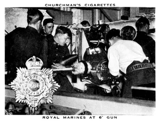 Marines royaux au canon de 6, 1937