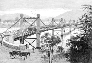 Le Pont, Rockhampton, Queensland, Australie, 1886