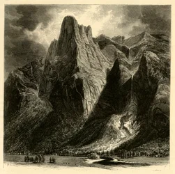 Sentinel Rock et chute, 1872