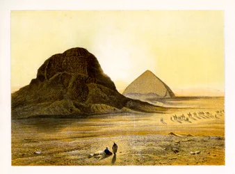 Pyramides de briques de Dashur, Égypte, vers 1870