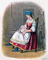 Femme russe avec bébé, 1809