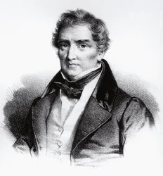 Portrait de François Joseph Victor Broussais (1772-1838) médecin français, gravure