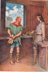 Un marin donne une lettre à Horatio de la part de Hamlet, de 