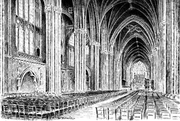 Intérieur de la cathédrale de Bristol, 1908-1909