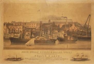 Moteur à vapeur Penn et chantier naval Neafie & Levy