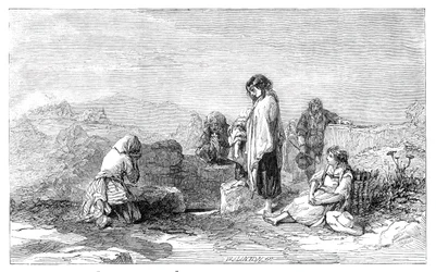 Pèlerins au Puits Saint - par F.W. Topham - de la nouvelle exposition d