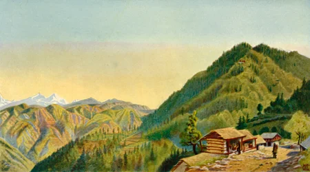 Le Retraite, Mushobra, Maison du Général Roberts sur les collines près de Simla, années 1850, 1901