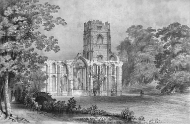 Abbaye de Fountains, 1840