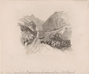 Hannibal passant les Alpes (vignette)