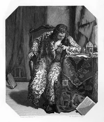 Antoni van Leeuwenhoek, scientifique néerlandais du 17ème siècle et pionnier de la microscopie, vers 1870
