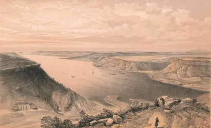 Le côté nord du port de Sébastopol, depuis le sommet du port, 1856