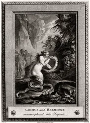 Cadmus et Hermione, métamorphosés en serpents, 1776