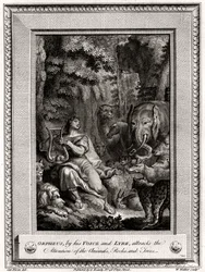 Orphée, par sa voix et sa lyre, attire l