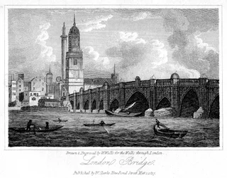 Pont de Londres, Londres, 1817