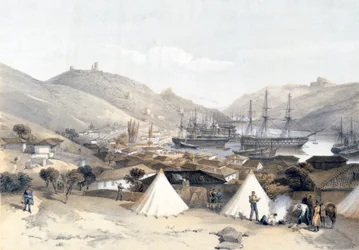 Balaklava vue en direction de la mer, 1855.