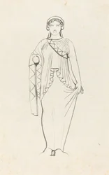 Statue sur le fronton ouest d