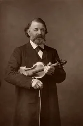 Joseph Joachim (1831-1907) violoniste hongrois, compositeur et directeur du Conservatoire de Berlin (woodburytype)