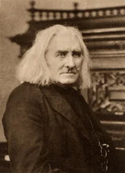 Franz Liszt (1811-1886) pianiste et compositeur hongrois dans ses dernières années