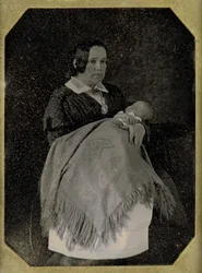 Mme Thomas Ustick Walter et son enfant décédé, vers 1846