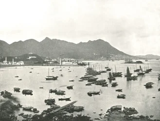 East Point montrant Victoria Hills, Hong Kong, 1895