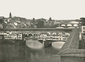 Le Ponte Vecchio, Florence, Italie, 1895