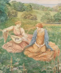 Le luthiste (aquarelle)