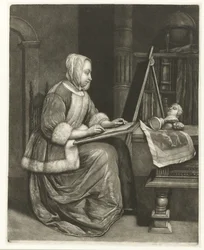 Femme dessinant