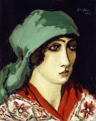 Ruth avec un foulard vert