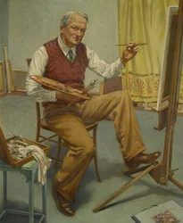 À travers le miroir n° 1 (Autoportrait)